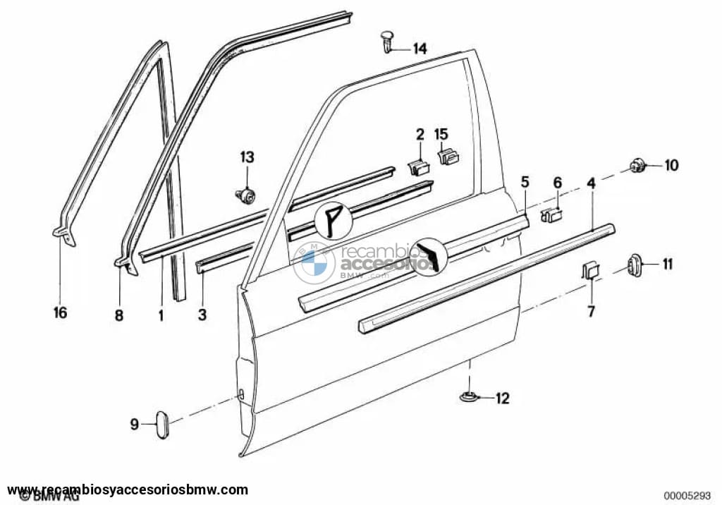 Bisagra Interior De Puerta Izquierda/Derecha Resistente Al Clima Para Bmw E30 Z1.. Original