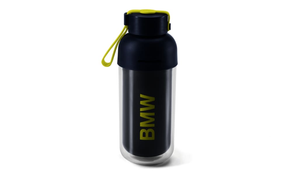 Bmw Active Botella De Agua Deportiva Azul Oscuro/lima . Original Recambios