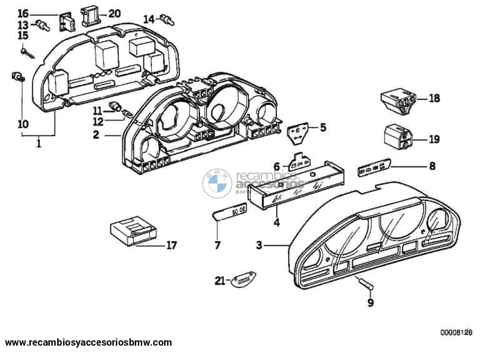 Bombilla Lampara Incandescente 12V 1 5W Para Bmw E36 E34 E39 E32 E38 E31 E53. Original Recambios