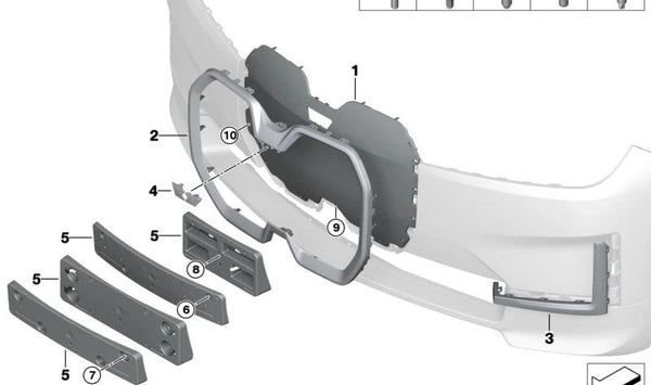 Cubierta lateral izquierda para BMW I20 (OEM 51118737783). Original BMW