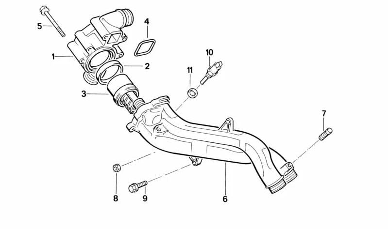 Espaciador para BMW Serie 5 E34 (OEM 11531312951). Original BMW