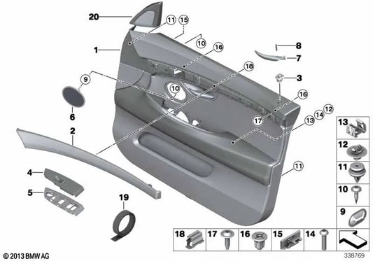 Revestimiento del Centro de Cambios para BMW F07, F07N (OEM 51417232537). Original BMW.