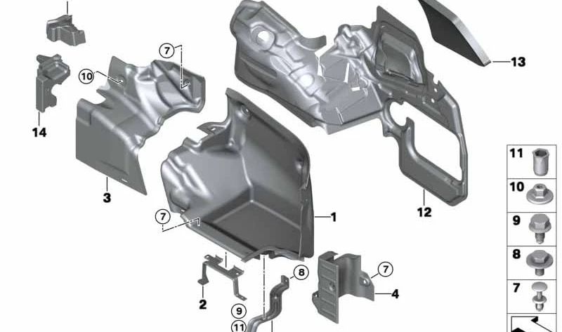 Revestimiento del maletero trasero derecho para BMW Serie 4 F33, F83 (OEM 51477289142). Original BMW