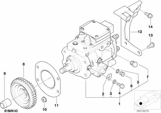 Schraube für BMW Serie 3 E46, Serie 5 E39 (OEM 13512248186). Original BMW.