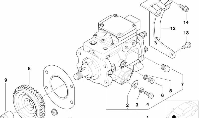 Dichtring para BMW Serie 1 E87, Serie 3 E46, E90, E91, E92, E93, Serie 5 E39, E60, E61, Serie 6 E63, E64, Serie 7 E65, E66, X3 E83, X5 E53, E70, X6 E71 (OEM 13512248189). Original BMW