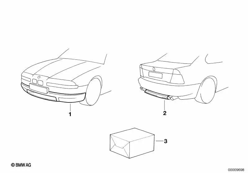 Primered coating for BMW E31 (OEM 51112253000). Original BMW