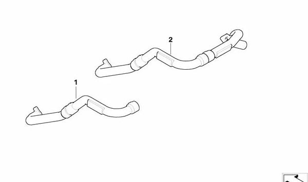 Tubo de ventilación OEM 64116941172 para BMW Serie 1 (E81, E82, E87, E88) y Serie 3 (E90, E91, E92, E93). Original BMW.