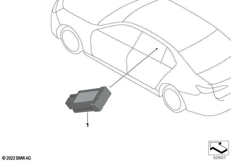 DKE discrete electronic climate control unit for BMW G70 (OEM 61355A578B2). Original BMW.