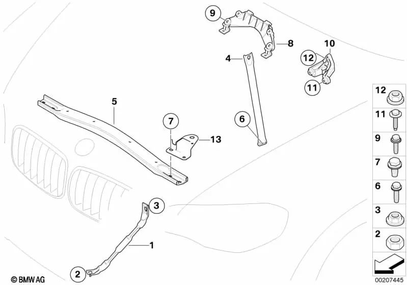 Tornillo hexagonal con brida para BMW E72 (OEM 07119906074). Original BMW