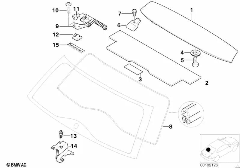 Distanzplatte für BMW 3er E46 (OEM 51248232875). Original BMW.