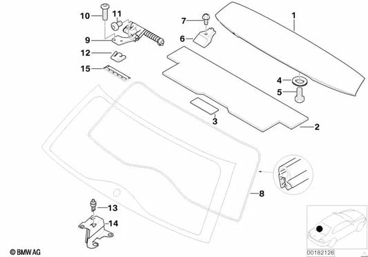 Placa separadora para BMW Serie 3 E46 (OEM 51248232875). Original BMW.