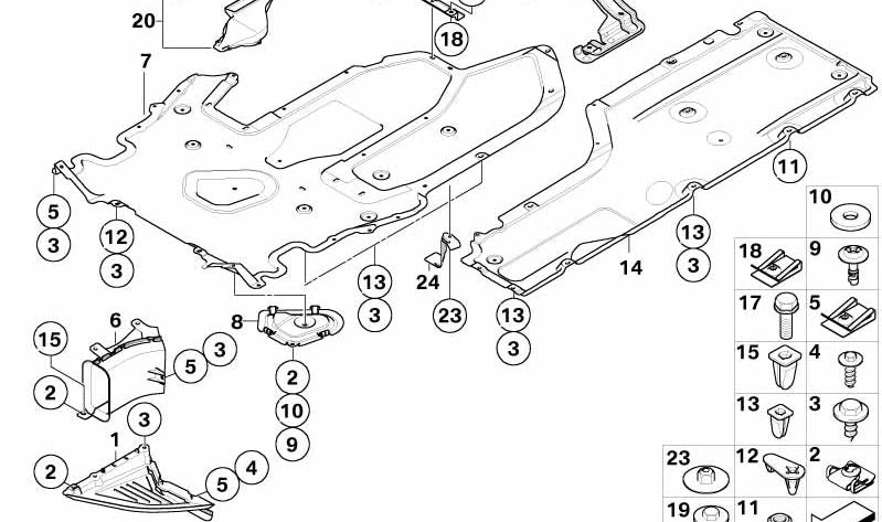 Centre central du Central OEM 51757898305 pour BMW E63, E64. BMW d'origine.