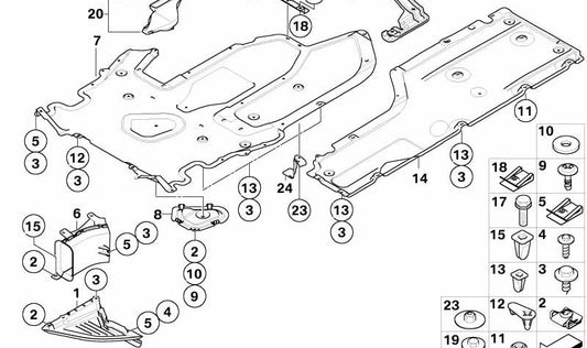 Centre central du Central OEM 51757898305 pour BMW E63, E64. BMW d'origine.