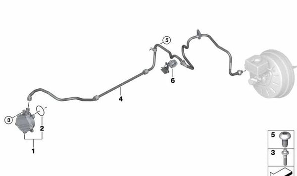 Junta tórica (O-Ring) OEM 07119906673 para BMW F01, F02, G12. Original BMW.