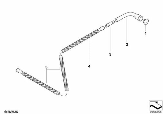 Tubo flexible para BMW X3 E83 (OEM 61683412520). Original BMW