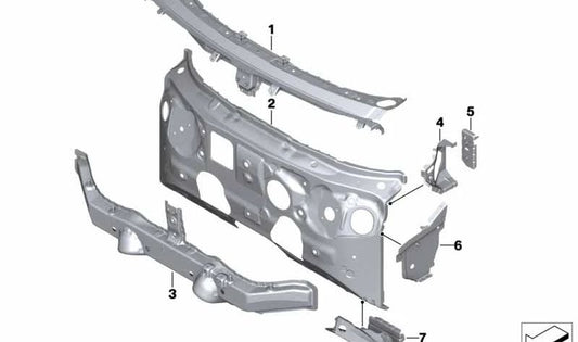 Columna A interior delantera derecha para BMW F40, F70, F44 (OEM 41007955540). Original BMW