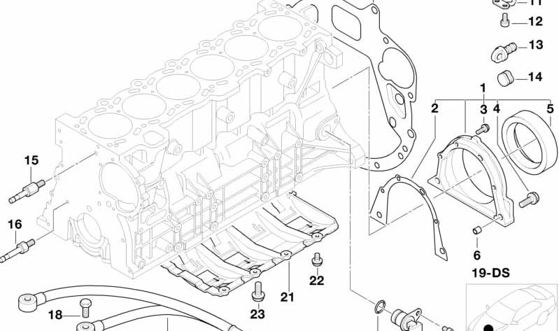 Ölhobel para BMW E36, E46, E39, E60, E61, E65, E66, E83, E53, E85 (OEM 11137502668). Original BMW