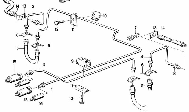 Regulador de presión de frenos para BMW E24 (OEM 34331154025). Original BMW