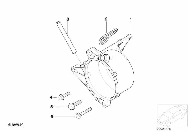 Gasket for BMW 5 Series E60, E61 6 Series E63, E64 7 Series E65, E66 X5 E53, E70 (OEM 12317507808). Genuine BMW