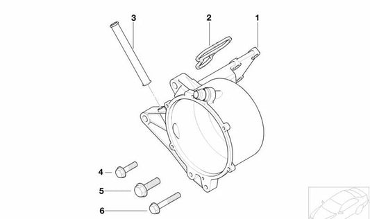 Cubierta exterior para generador para BMW E65, E66 (OEM 12317508608). Original BMW.