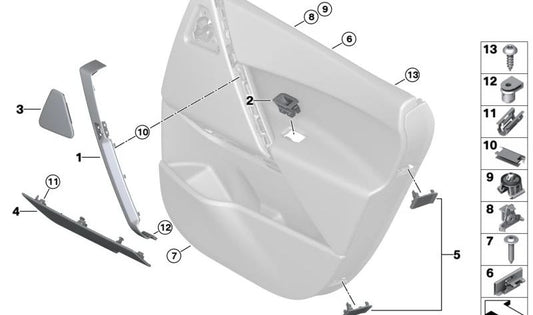 EVELOLECEDORA SUPORTE DIREITO OEM 51425A08252 PARA BMW IX (I20). BMW original.