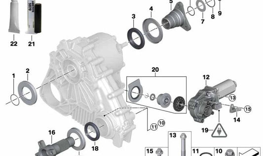 Spacer Set for BMW E83, E70, E53, E71, E72 (OEM 27107537629). Original BMW