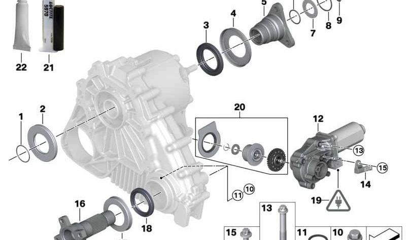 Brida de salida para BMW E83, E83N (OEM 27107565930). Original BMW.