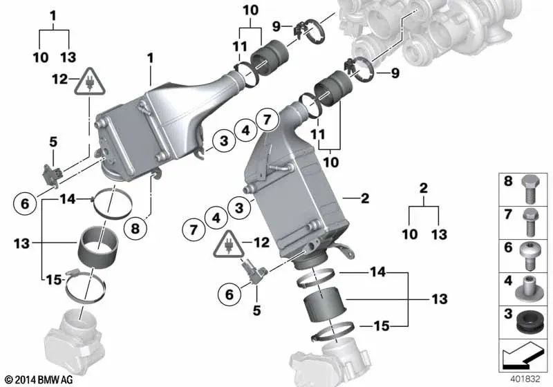 Casquillo para BMW F07, F10, F11, F06, F12, F13, F01, F02, F04, E70N, F15, E71, E72, F16 (OEM 17517585580). Original BMW