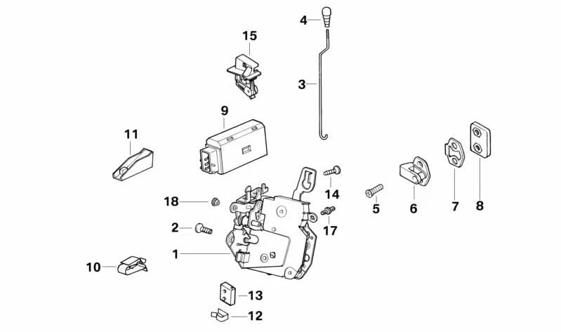 Spin anteriore -In -front Flip per BMW 3 E36 Serie (OEM 51218122203). BMW originale