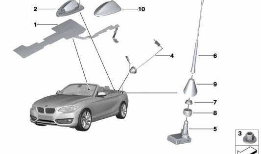 Protective cover for BMW 2 Series F23 (OEM 65209277826). Genuine BMW.