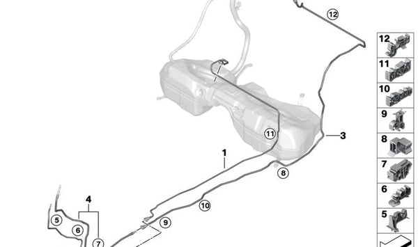 Clip OEM 16138742807 para BMW G80, G81, G82, G83, G05, F95, G06, F96, G07. Original BMW.