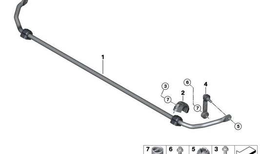 Torx Screw with Washer OEM 33506858059 for BMW F52, F45, F46, U06, F48, F49, F39. Original BMW