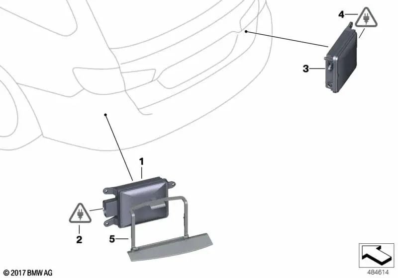 Protección derecha para BMW serie 5 F10N, F18, F18N (OEM 66326864548). Original BMW.