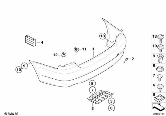 PDC-Halterungssatz hinten für BMW E92, E92N, E93, E93N (OEM 51127256103). Original BMW