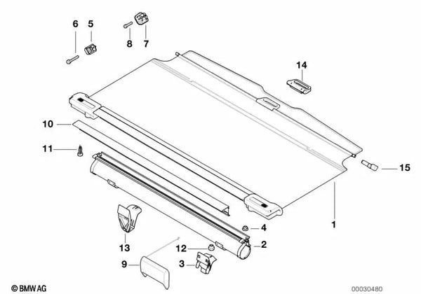 Soporte derecho para BMW Serie 3 E36 (OEM 51482267162). Original BMW