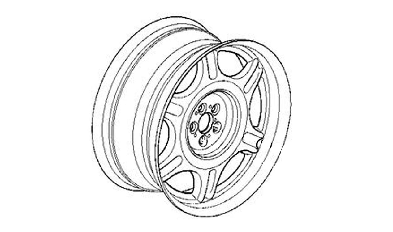 Llantas de Aleación Estilo de Radios en Estrella 10 para BMW E34, E32 (OEM 36111181480). Original BMW.