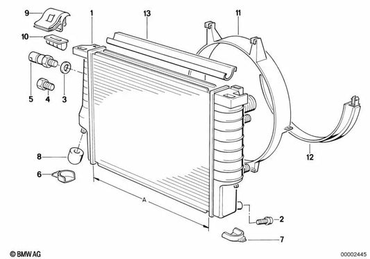 Cubierta para BMW E34 (OEM 17112242031). Original BMW.