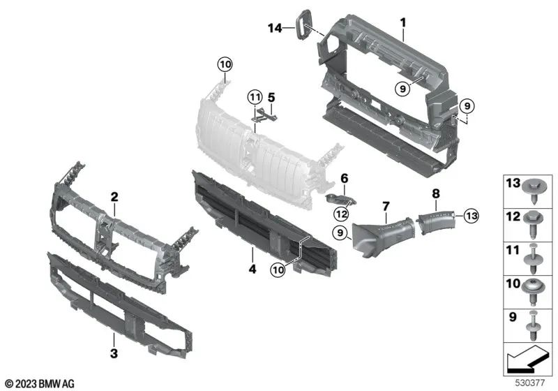 Conducción de aire de freno guardabarros derecho para BMW Serie 4 G26 (OEM 51749477026). Original BMW.