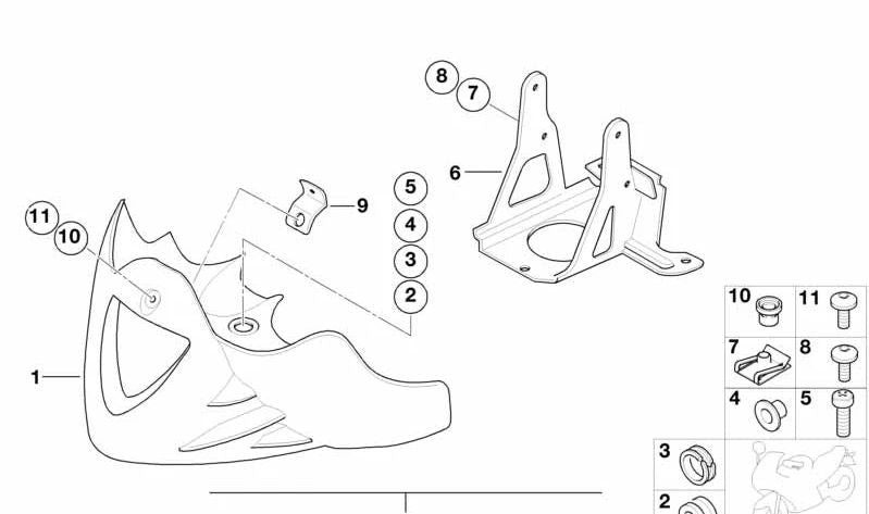 Tuerca de remache ciega con reborde para BMW E46, E86, E52 (OEM 51458244970). Original BMW.