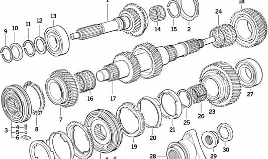 Asse di trasmissione per BMW Series 3 E36, E46, serie 5 E34, E39, Z4 E85 (OEM 23211282429). BMW originale