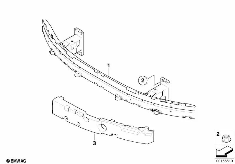 Amortiguador delantero izquierdo para BMW Serie 5 E60N, E61N (OEM 51117178083). Original BMW.