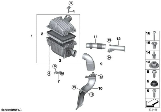 Fuelle delantero para BMW I12, I12N, I15 (OEM 13717649185). Original BMW