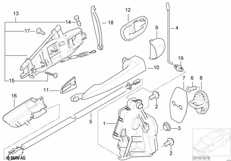 Asa izquierda para BMW Serie 3 E46 (OEM 51218253455). Original BMW