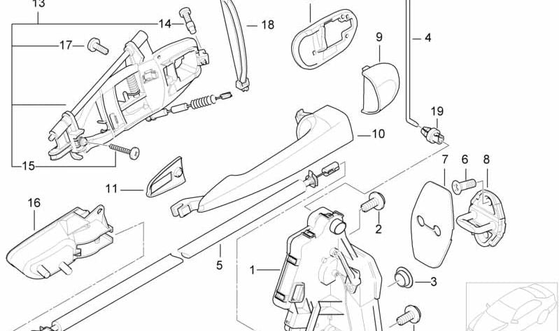 Cubierta imprimada izquierda para BMW Serie 3 E46 (OEM 51217002277). Original BMW