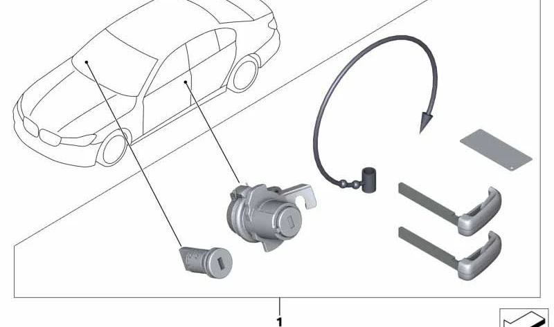 Juego de Cierre Igualado para BMW Serie 7 G70, i I20 (OEM 51219498439). Original BMW.