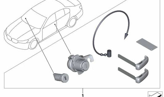 Juego de Cierre Igualado para BMW Serie 7 G70, i I20 (OEM 51219498439). Original BMW.