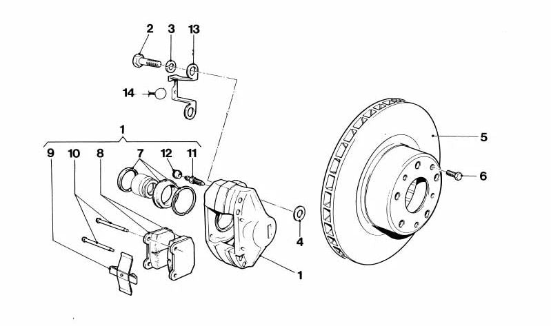 Kit de reparación de pastillas de freno sin amianto para BMW E21 (OEM 34111159249). Original BMW.