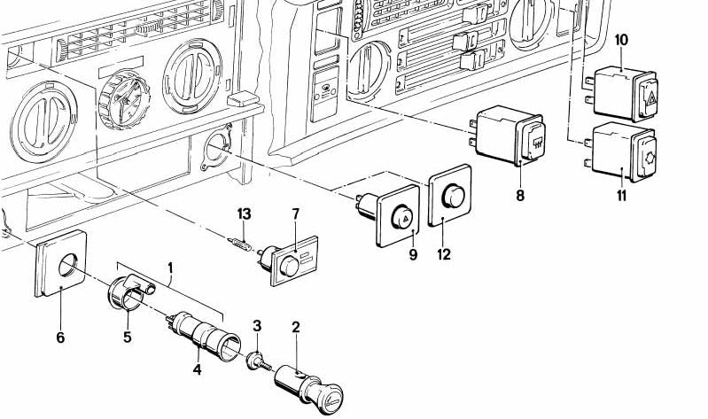 OEM Thermal Luna Switch 61311361365 for BMW E24. Original BMW.