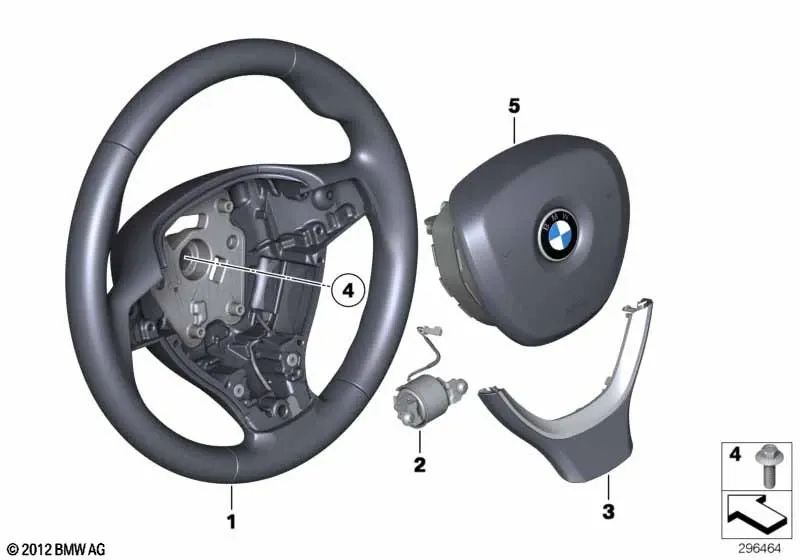 Sports Steering Wheel for BMW F07N, F10N, F11N, F18N (OEM 32306867297). Genuine BMW