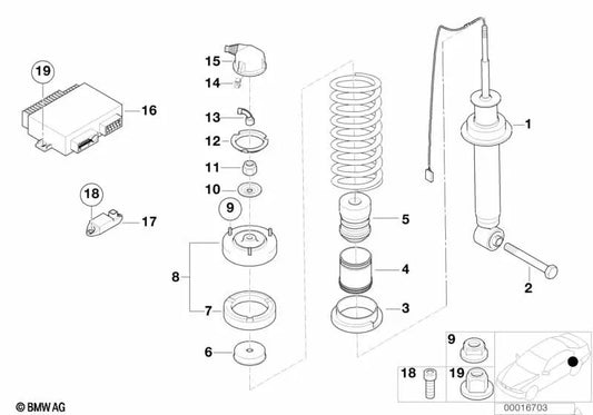 Teller for BMW Series 5 E39 (OEM 33526782699). Genuine BMW.